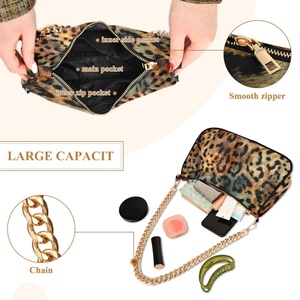Hot Selling High Quality Fashion New Customs logo Women Handbags Leopard Print <b>Small</b> Chain Bags - Product Image 4