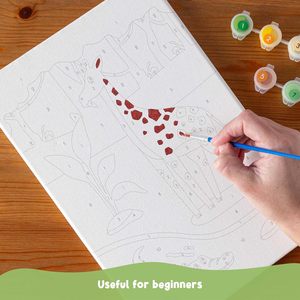 Peinture par numéros pour enfants <span class=keywords><strong>Animaux</strong></span> de la jungle Peinture par numéros pour enfants Toile avec cadre <span class=keywords><strong>Dessin</strong></span> créatif éducatif - Product Image 6
