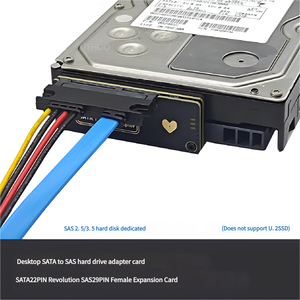 G-karve SATA3.0/SATA22PIN to SAS 29PIN 하드 드라이브 SSD 확장 어댑터 카드 데스크탑용 1 년 보증 - Product Image 4
