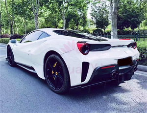 Kit de carrocería de faldones laterales de fibra de carbono estilo <span class=keywords><strong>Pista</strong></span> para <span class=keywords><strong>Ferrari</strong></span> <span class=keywords><strong>488</strong></span> GTB Spider <span class=keywords><strong>2019</strong></span>+ - Product Image 5