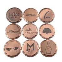 Marqueur de balle de golf personnalisé double face gaufré, pièce de poker vintage Joker, en alliage de zinc, cuivre antique, laiton, argent, léger