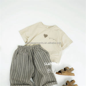 T-<span class=keywords><strong>shirt</strong></span> décontracté pour enfants, garçons et filles, en coton 100%, été, bébé, tout-petit, fabrication sur mesure, faible MOQ, cœur d'amour - Product Image 6