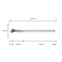 Pinceau de maquillage professionnel simple à manche en bois en forme de diamant, poils en fibres ultra-douces, logo personnalisé, vente en gros d'usine OEM ODM