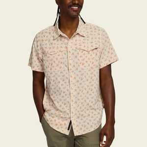 半袖カスタムデジタル花柄印刷メンズ釣りハイキングシャツカウボーイシャツパールスナップとウエスタンヨーク付き - Product Image 4