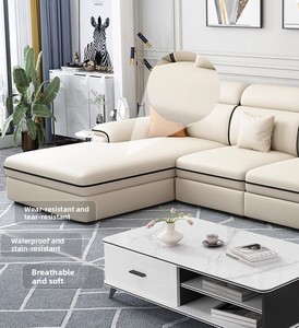 Sofá de Tela Rectangular de 3 Plazas con Tecnología Moderna para Sala de Estar, Relleno de Esponja, Elegante para el Hogar - Product Image 6