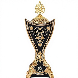 Traditional Metal Bakhoor <b>Incense</b> <b>Burner</b> Arabic Design for Oud Chips Home Aroma and Middle Eastern Decor Religious Eco-Friendly - Product Image 1
