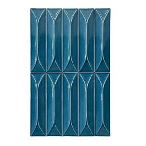 <span class=keywords><strong>Piastrelle</strong></span> da Rivestimento 3D Rettangolari Lucide Blu in Argilla Fatta a Mano per Arredo <span class=keywords><strong>Bagno</strong></span> e Cucina - Product Image 1