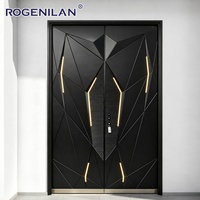 Porte d'entrée pivotante en aluminium sur mesure Richocean, porte extérieure de sécurité antivol pour maisons