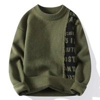 IMA386 Otoño Invierno Hombres Jersey de punto Suéter Cuello redondo Estilo coreano Diseño transpirable de moda y atractivo