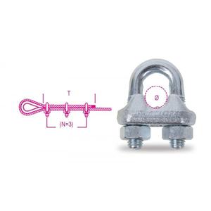 BETA - 080160010 ROBUR - <b>Wire</b> <b>rope</b> <b>clips</b>, hot forged steel body, galvanized (multi-pack) - EAN 8014230183770 ELEMENTS FOR FIXING - Product Image 5