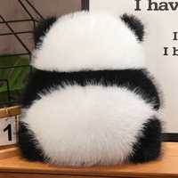 Entzückende Ultra-Weiche Flauschige Panda-Rückenkissen in Schwarz und Braun Perfekt für Gemütliche Heimdekoration und Liebevolle Geschenke für Alle Altersgruppen