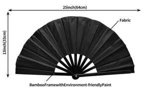 Abanicos Plegables de Poliéster de 13 Pulgadas para Sublimación, con Varillas de Plástico, Diseño Kung Fu, Abanico de Mano con Sonido - Product Image 2