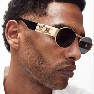 2025 New Retro Oval <b>Small</b> <b>Frame</b> <b>Sunglasses</b> for Women Personalized European American Ins Style UV400 Optical UV-proof <b>Sunglasses</b> - Product Image 4