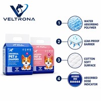 Pañales Universales para Mascotas, Absorbentes, a Prueba de Fugas, de Algodón Suave, con Núcleo de Polímero Súper Absorbente para Cachorros y Perros Adultos