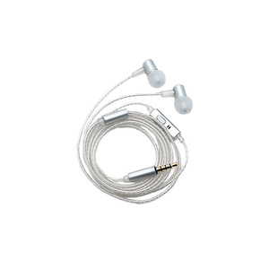 In-Ear Headphones With <b>Microphone</b> Silver Plated <b>Cable</b> 3.5mm Hi-Fi Sound Mobile Phone Earphones - Product Image 1
