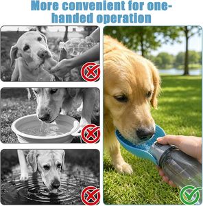 Botella de Agua Portátil para Mascotas, Tazón de Silicona Plegable, Comedero para Mascotas para Caminar, Viajar y Actividades al Aire Libre - Product Image 4