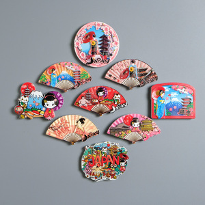 Imán de Refrigerador Personalizado al por Mayor, Recuerdo de Japón, Regalos Promocionales, Imán de Refrigerador de Resina de Lujo con Diseño de Abanico Japonés en 3D - Product Image 1