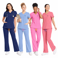 Tenues Médicales Extensibles Haut de Gamme pour Femmes, Uniformes d'Hôpital Personnalisables avec Logo OEM, Blouses Chirurgicales pour Chirurgiens