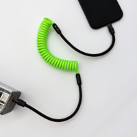 Le câble de charge rapide à fil enroulé à ressort le plus vendu 100w câble de données rapide USB C vers USB C puce d'origine certifiée MFI C189