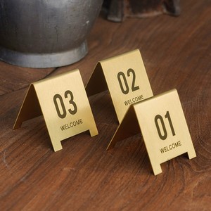 ステンレス鋼真鍮卓上サインカスタムビジネスQRコードスタンドデジタルタグレストランオフィス用 - Product Image 4