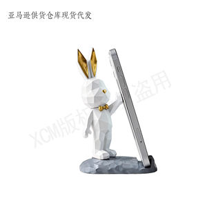 Support de téléphone géométrique licorne en résine personnalisée, cadeau décoratif pour bureau, figurine fantaisie mignonne, cadeau idéal pour les amoureux des licornes - Product Image 5