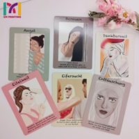Jeu de cartes de tarot et d'oracle personnalisé OEM ODM, feuille holographique, vernis UV sélectif, emballage personnalisé avec guide imprimé