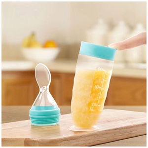 Cuchara dispensadora de patrón impreso de silicona <span class=keywords><strong>para</strong></span> botella de suplemento de alimentación de bebé Material PP <span class=keywords><strong>para</strong></span> bebidas de frutas alimentos 0-12 biberón - Product Image 6
