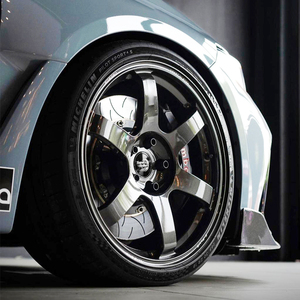 Rueda de Aleación Forjada JDM Street Racer de 14 Pulgadas 5.5J 4x100/114.3, Color Negro Hiperbrillante, 6 Radios, Llanta Ligera para Toyota Yaris/Echo Honda Accord - Product Image 2