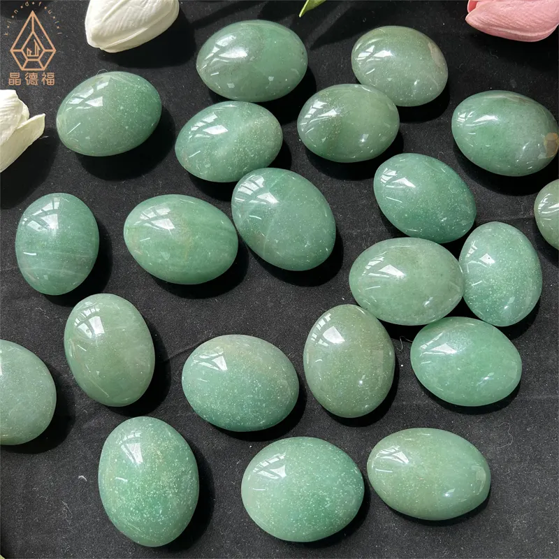 Kindfull Hot Selling Green Aventurine Palm Stones Reiki Healing Stones Aventurine Palms for Meditation