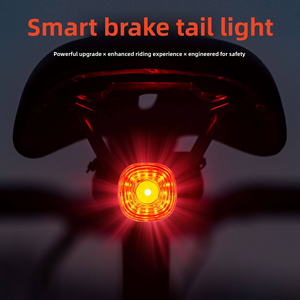 Feu Arrière de Vélo Intelligent 400 mAh, Éclairage LED Étanche Type-C pour la Sécurité Nocturne, Lumière de Frein Avertisseur Arrière - Product Image 2