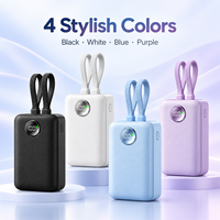 Power Bank Pengisian Cepat 35W 20000mAh Kapasitas Tinggi Ringkas dengan Kabel Ganda Terintegrasi USB-C Pengisian Dua Arah untuk Perjalanan