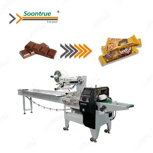 Soontrue sz180 otomatik çikolata şeker çubuğu gıda akış sarıcı paketi paketleme makinesi