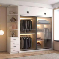 Juegos de Muebles para Dormitorio de Hotel y Apartamento, Económicos, Ecológicos y Duraderos, Armario de Madera Maciza, Mesitas de Noche, Tocador, Diseño Moderno
