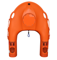 Bouée de sauvetage électrique orange en HDPE pour contrôle des inondations, capacité de charge 2200 lb, anneau de contrôle remorquable, flotteur de sécurité à batterie