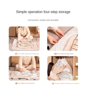Plastic Hanging Storage Compression <strong>Bag</strong> Modern Wardrobe Jacket Coat Dustproof <strong>Suction</strong> <strong>Bag</strong> <strong>for</strong> Finishing <strong>Clothes</strong> Dust - Product Image 5