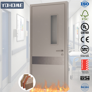 Puertas Cortafuego Interiores para Hospitales, Escuelas y Edificios Comerciales con Certificación UL/CE/AS, Puertas y Ventanas <span class=keywords><strong>de</strong></span> Madera con Clasificación <span class=keywords><strong>de</strong></span> Resistencia al Fuego FD30 - Product Image 2
