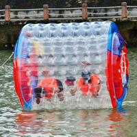 Balle flottante gonflable pour marcher sur l'eau, jeu aquatique pour enfants et adultes, fête au bord de la piscine, PVC