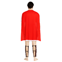 Halloween Carnaval Fête Mascarade Cosplay Hommes Ancien Costume Romain Samouraï Guerrier avec Cape Rouge