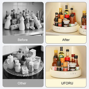 Étagère à épices rotative en plastique UFORU Clever House pour la <span class=keywords><strong>cuisine</strong></span>, organisateur et contenants pour épices - Product Image 3