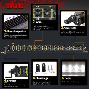 Barra de luz LED de persecución RGB RGBW de haz combinado de techo todoterreno multicolor de 52 pulgadas para camión UTV ATV <span class=keywords><strong>4x4</strong></span> - Product Image 2