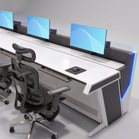 Console de salle de contrôle pour opérateur, poste de travail, console NOC, tables de salle de contrôle, mobilier technique