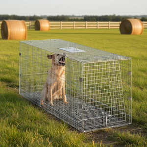 Trampa Plegable de Hierro Galvanizado para Animales D0100H53LB6, Jaula Viva de 42 Pulgadas para Captura de Animales, Equipo de Ganadería - Product Image 2