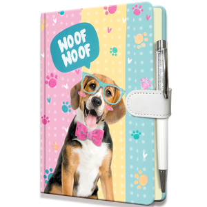 <strong>Dog</strong> Hardcover <strong>Journal</strong> W/ Pen &amp; Lock 5.3"x 7.5" Kids Birthday Gift for Boys Girls - Product Image 1