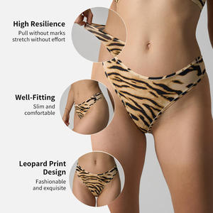 <span class=keywords><strong>Slip</strong></span> Sexy Elasticizzati con Stampa Tigre, Perizoma Monouso, G-String Morbido per Donne - Product Image 4