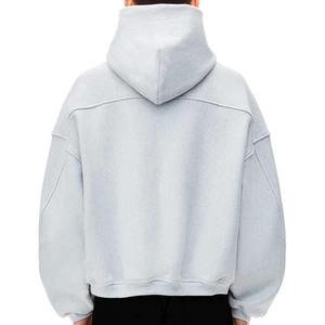 Sudadera con Capucha Bordada Extra Grande con Bloques de Color, 100% Algodón, con Bolsillo, para Hombre, Otoño, Ecológica y Transpirable - Product Image 2