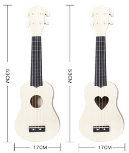 Ukelele de Madera sin Acabado para Niños, Juguete Musical Educativo, Mini Guitarra de Juguete, Instrumento Musical Infantil - Product Image 2