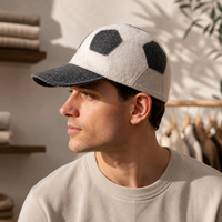 Gorra de béisbol de fieltro de lana gruesa, estilo fútbol, para sauna, exterior, transpirable, impermeable, a la moda, absorbente de sudor, con diseño colgante