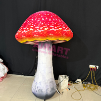 Ballon gonflable décoratif en forme de champignon sur le thème de la jungle, accessoires gonflables en forme de champignon pour scène DJ, champignons gonflables rouges