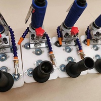 Mini machine pneumatique portable de rectification et de polissage en ligne droite pour le traitement du verre, pour les bords de verre en forme de crayon et les bords plats