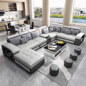 Bộ ghế <span class=keywords><strong>sofa</strong></span> vải cao cấp 7 chỗ ngồi, kiểu mô đun, đa năng, dành cho phòng khách, dạng góc chữ U - Product Image 3